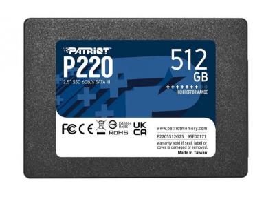 SSD накопитель Patriot P220 P220S512G25 512Gb