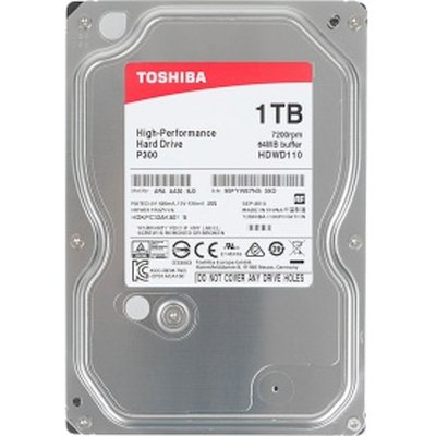 1TB Toshiba (HDWD110UZSVA) P300 {SATA 3, 7200 rpm, 64Mb buffer, 3.5"}