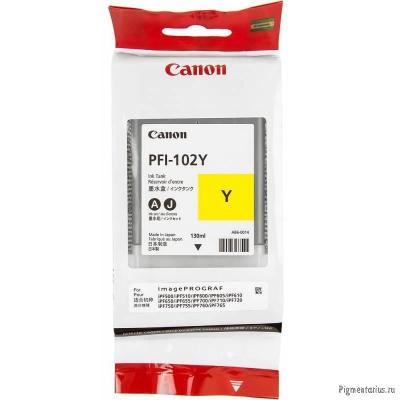 Canon PFI-102Y 0898B001 Картридж для Canon imagePROGRAF iPF605, iPF610., iPF650, iPF655, iPF710, iPF