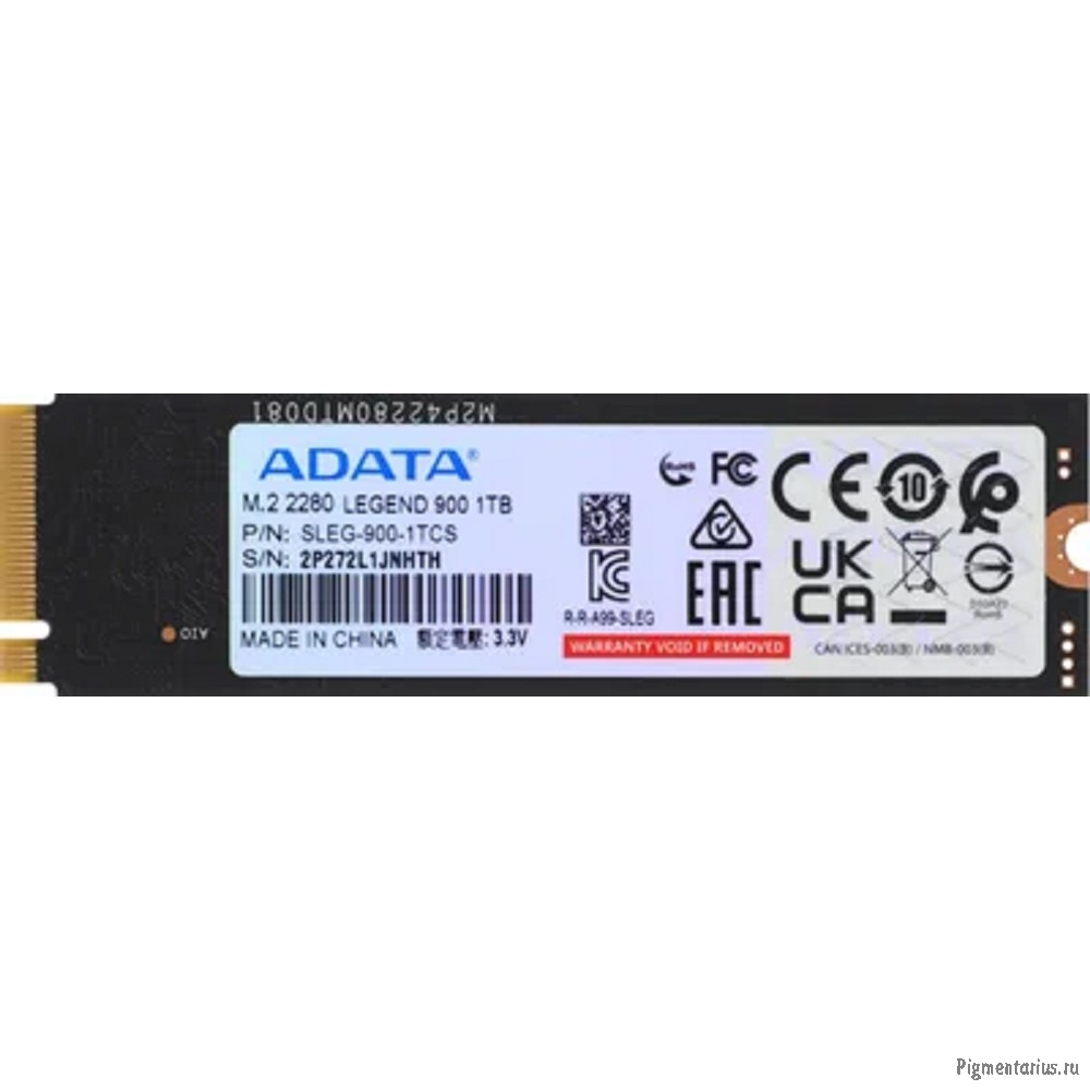 A-DATA SSD 1TB LEGEND 900,M.2(22x80mm), NVMe 1.4, PCIe 4.0 x4, 3D NAND, (SLEG-900-1TCS)