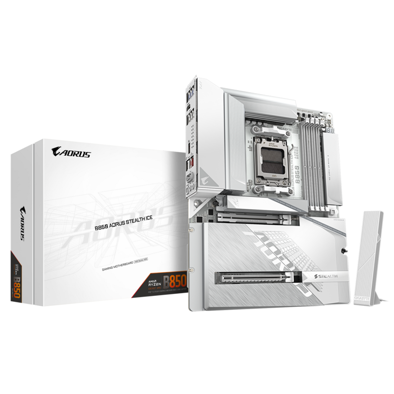 Материнская плата GIGABYTE B850 A STEALTH ICE