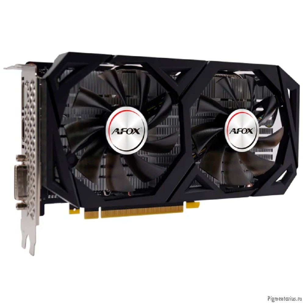 Видеокарта AFOX GTX1660TI 6Gb 192bit GDDR6 DP/DVI/HDMI  ATX Dual Fan (AF1660TI-6144D6H7-V4) RTL 