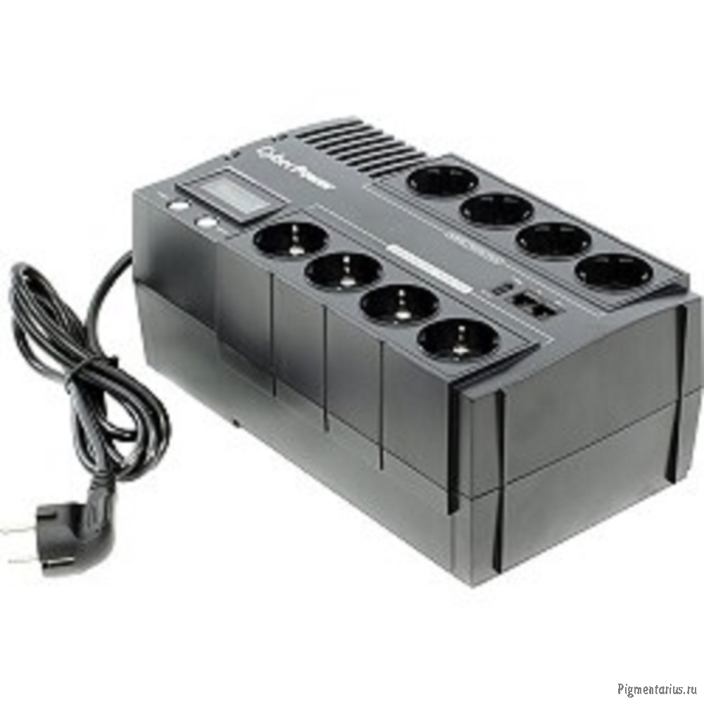 CyberPower BR1000ELCD ИБП {Line-Interactive, 1000VA/600W USB/RJ11/45/USB charger A  (4+4 EURO), 12В/