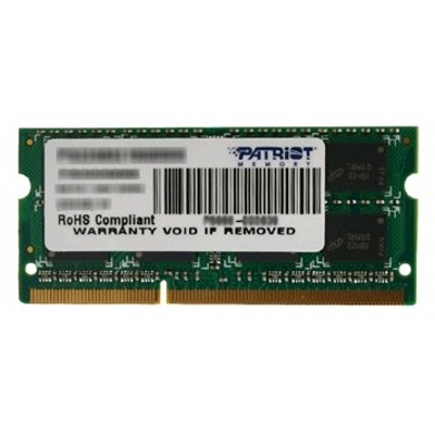 Patriot DDR3 SODIMM 8GB PSD38G16002S (PC3-12800, 1600MHz, 1.5V)
