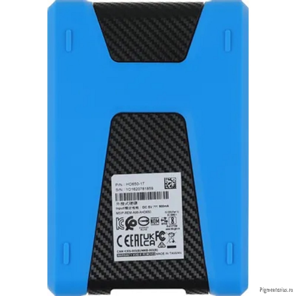 A-Data Portable HDD 1Tb HD650 AHD650-1TU31-CBL {USB 3.0, 2.5", Blue} Противоударные Slim