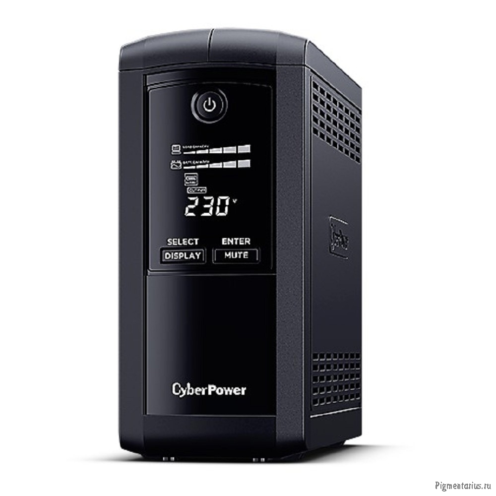 CyberPower VP1000ELCD ИБП {Line-Interactive, Tower, 1000VA/550W USB/RS-232/RJ11/45  (4 EURO), 12В/9 