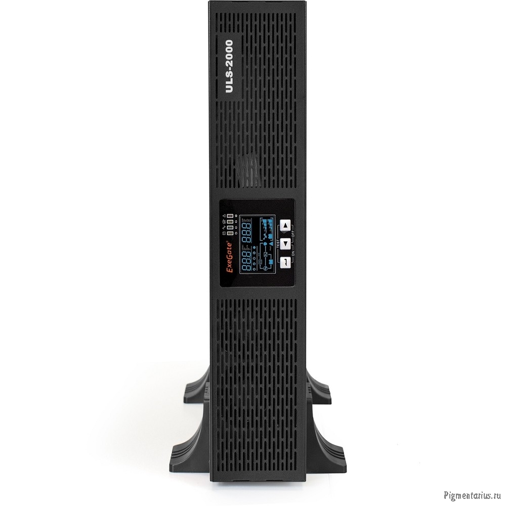 Exegate EP285647RUS ИБП On-line ExeGate PowerExpert ULS-2000.LCD.AVR.C13.USB.RS232.SNMP.2U <2000VA/2
