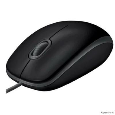 910-005502 Мышь Logitech M110 Silent Black [бесшумная, оптическая, 1000dpi, USB, 1.8м] 