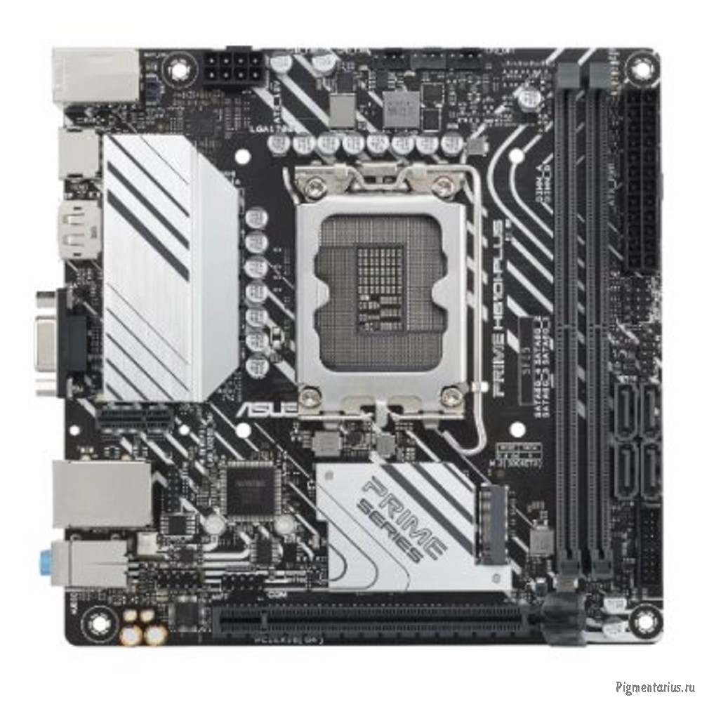 ASUS PRIME H610I-PLUS-CSM (Socket 1700, mini ITX, 2xDDR5(96GB), VGA/HDM/DP, 1xPCIe 4.0x16, 1xLAN, 4x