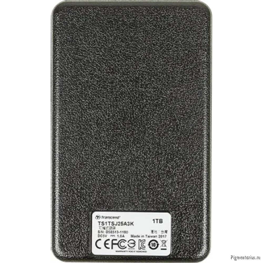 Transcend Portable HDD 1Tb StoreJet TS1TSJ25A3K {USB 3.0, 2.5", black}