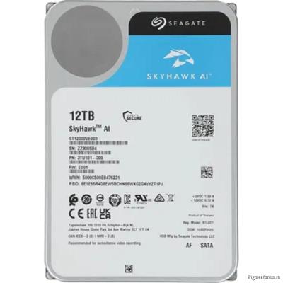 12TB Seagate SkyHawkAl (ST12000VE003) {SATA 6 Гбит/с, 7200 rpm, 256 mb buffer, для видеонаблюдения}