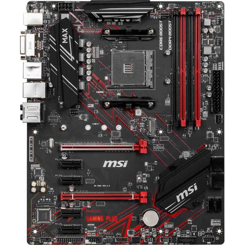 Материнская плата MSI B450 GAMING PLUS MAX