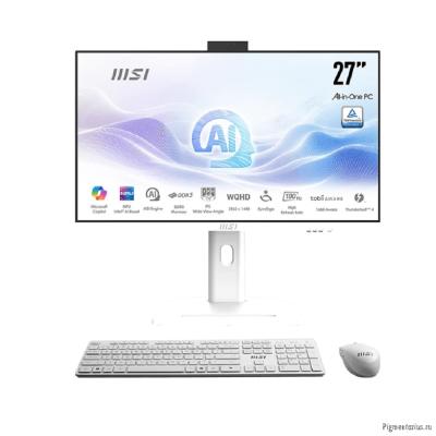 MSI Modern AM273QP AI 1UM-093RU [9S6-AF0112-093] White 27" {WQHD Core Ultra 7 155H/32Gb/SSD1Tb Graph