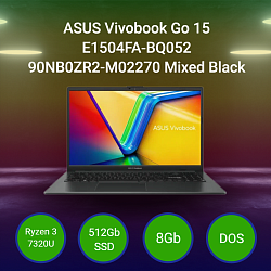 Ноутбук ASUS Vivobook Go 15 E1504FA-BQ052 [90NB0ZR2-M02270] Mixed Black 15.6"